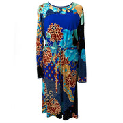 acheter en ligne seconde main Leonard Blue Floral Printed Jersey Belt Dress