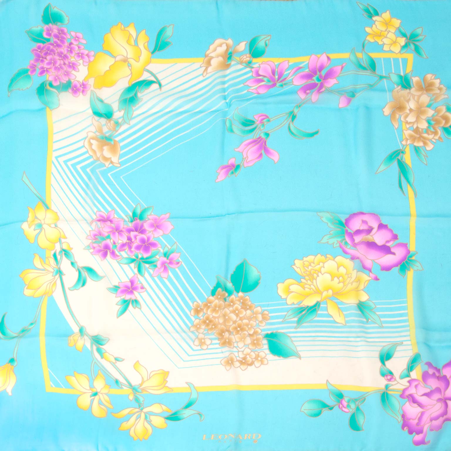 shop safe online secondhand Leonard Silk Floral Scarf