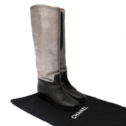 buy and sell chanel black/silver riding boots at labellov