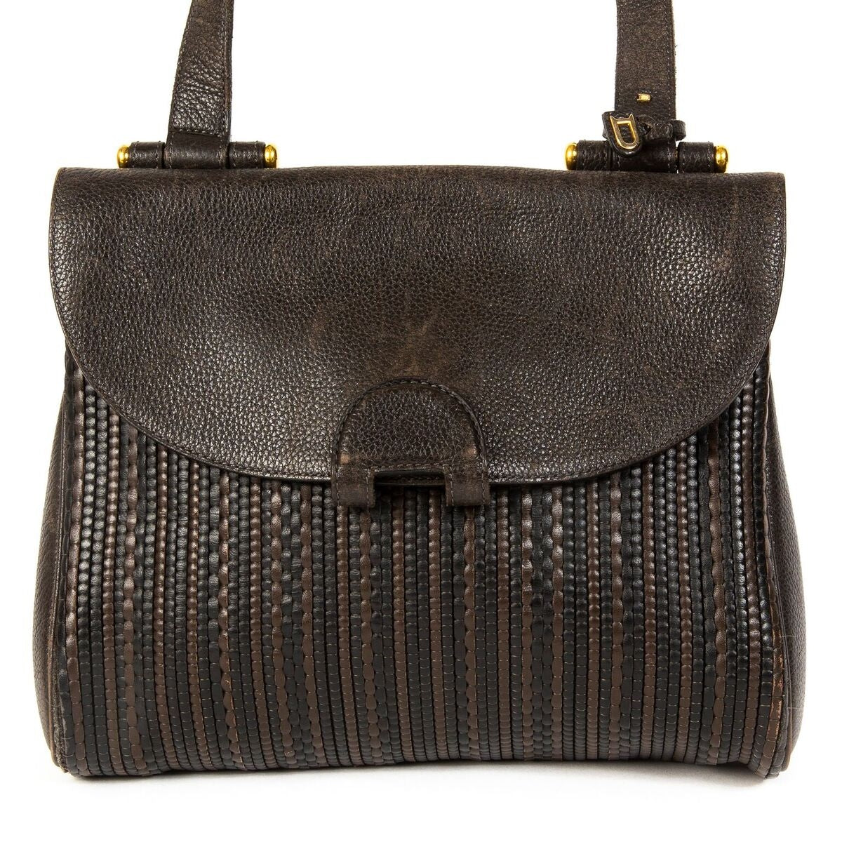 Delvaux Brown Toile De Cuir Chablis
