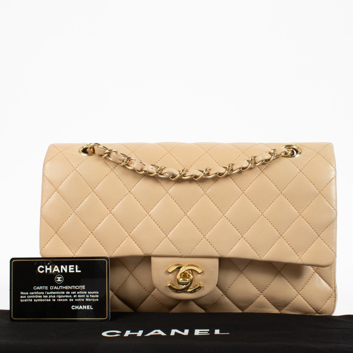 shop 100% authentic second hand Chanel Beige Medium Classic 11.12 Bag on Labellov.com