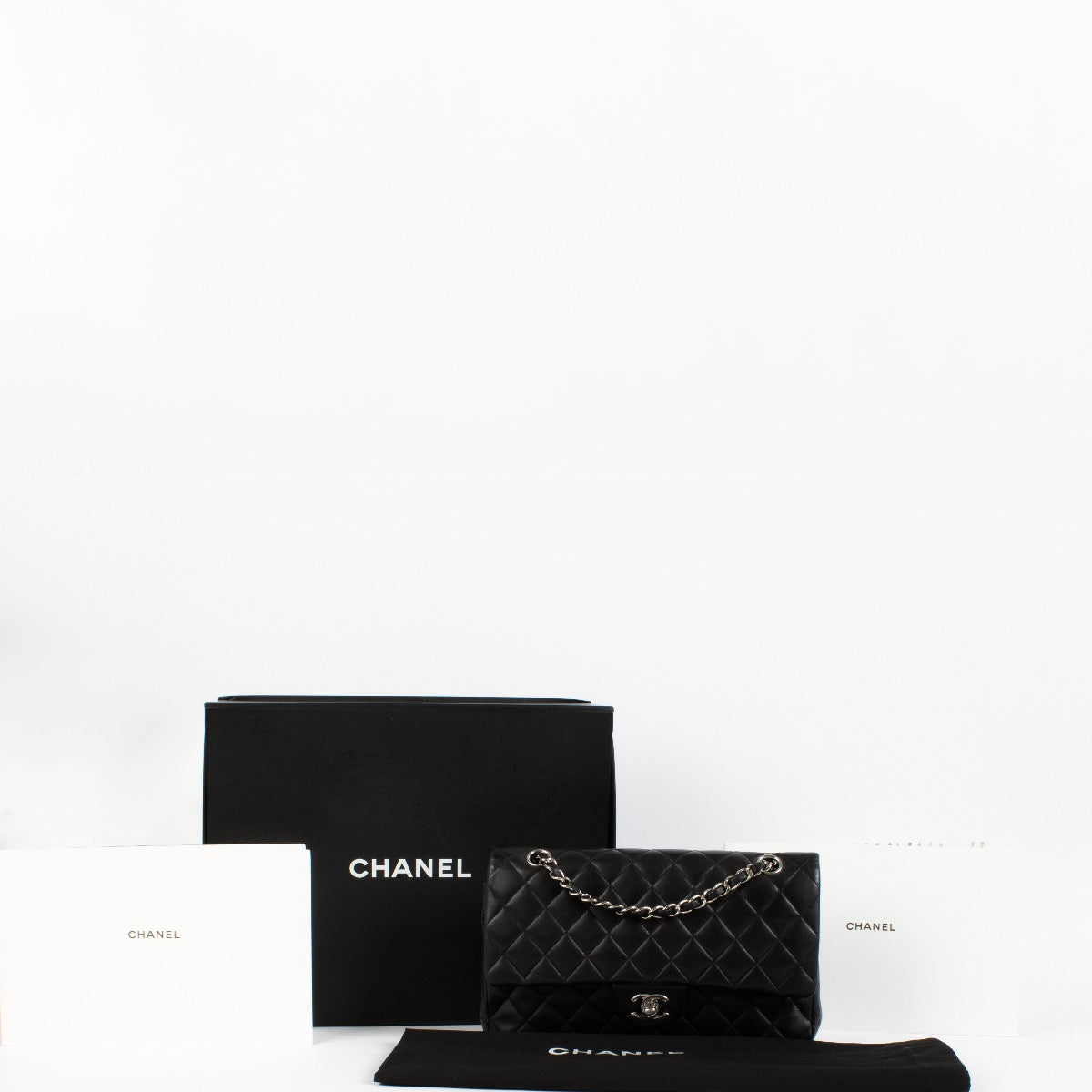 shop 100% authentic second hand Chanel Black Medium Classic 11.12 Bag on Labellov.com