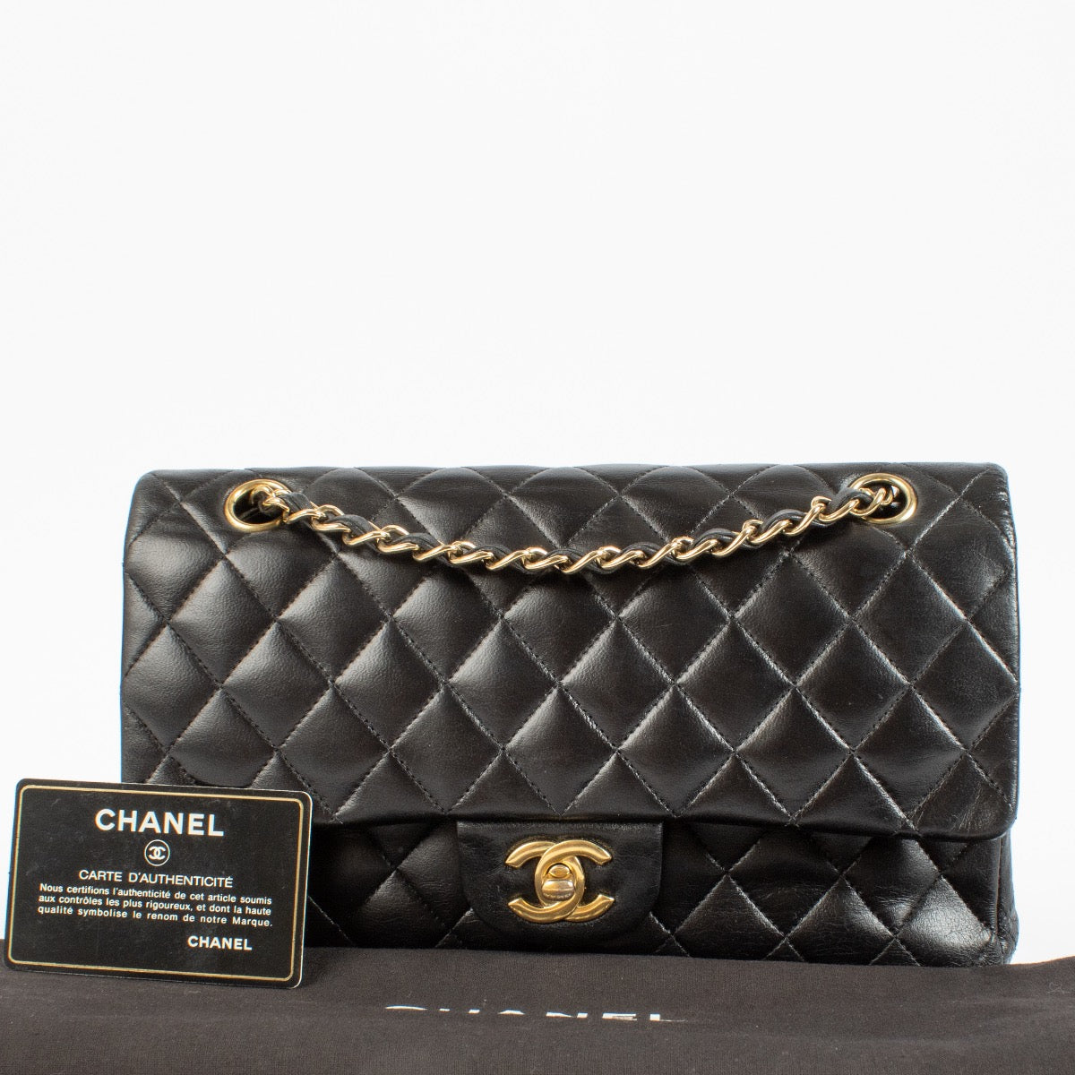 shop 100% authentic second hand Chanel Black Medium Classic 11.12 Bag on Labellov.com
