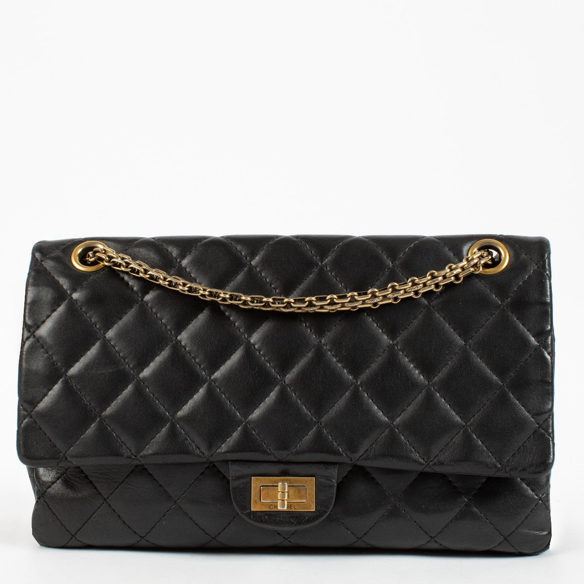 shop 100% authentic second hand Chanel Black Large 2.55 Bag on Labellov.com