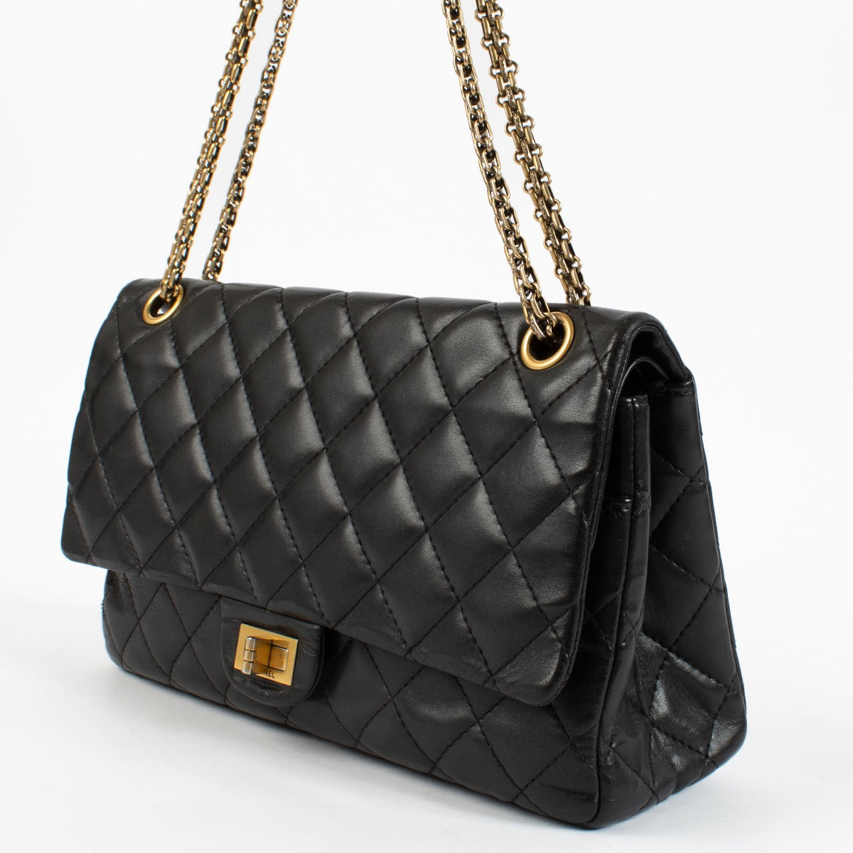 shop 100% authentic second hand Chanel Black Large 2.55 Bag on Labellov.com