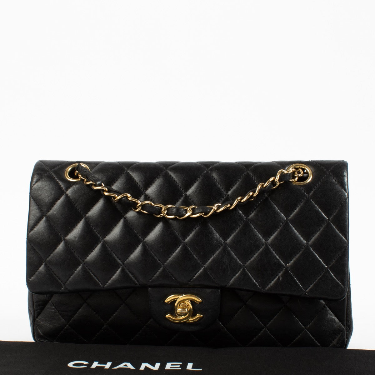 shop 100% authentic second hand Chanel Black Medium Classic 11.12 Bag on Labellov.com
