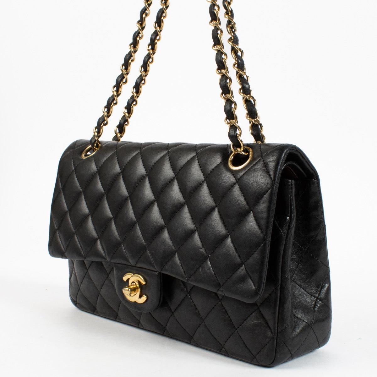shop 100% authentic second hand Chanel Black Medium Classic 11.12 Bag on Labellov.com
