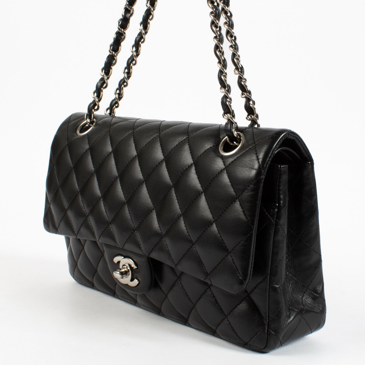 shop 100% authentic second hand Chanel Black Medium Classic 11.12 Bag on Labellov.com