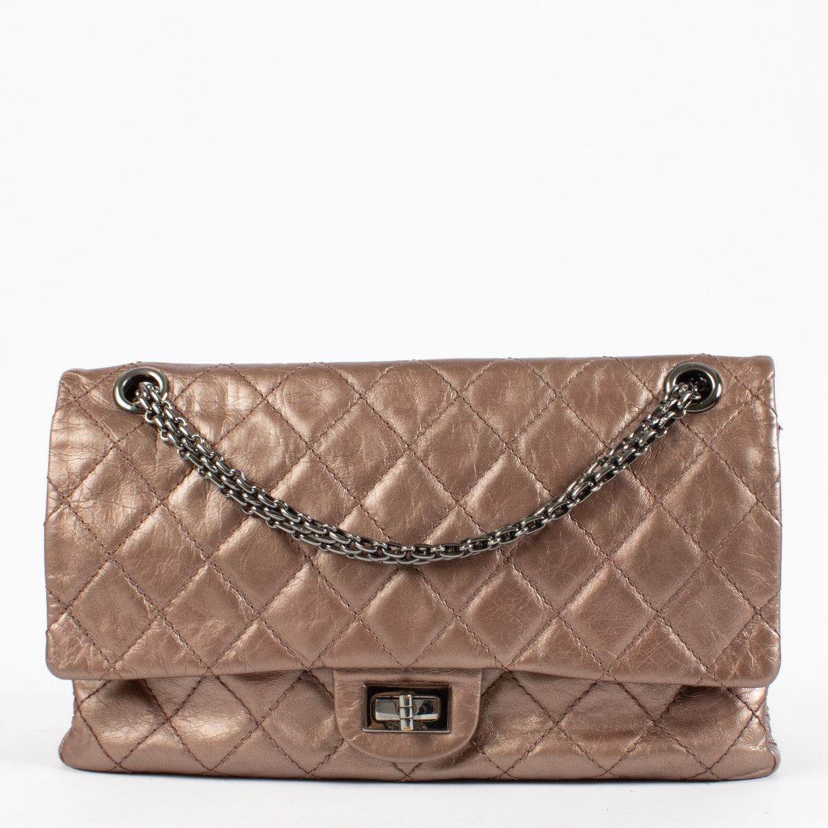 shop 100% authentic second hand Chanel Rose Gold Large 2.55 Bag on Labellov.com