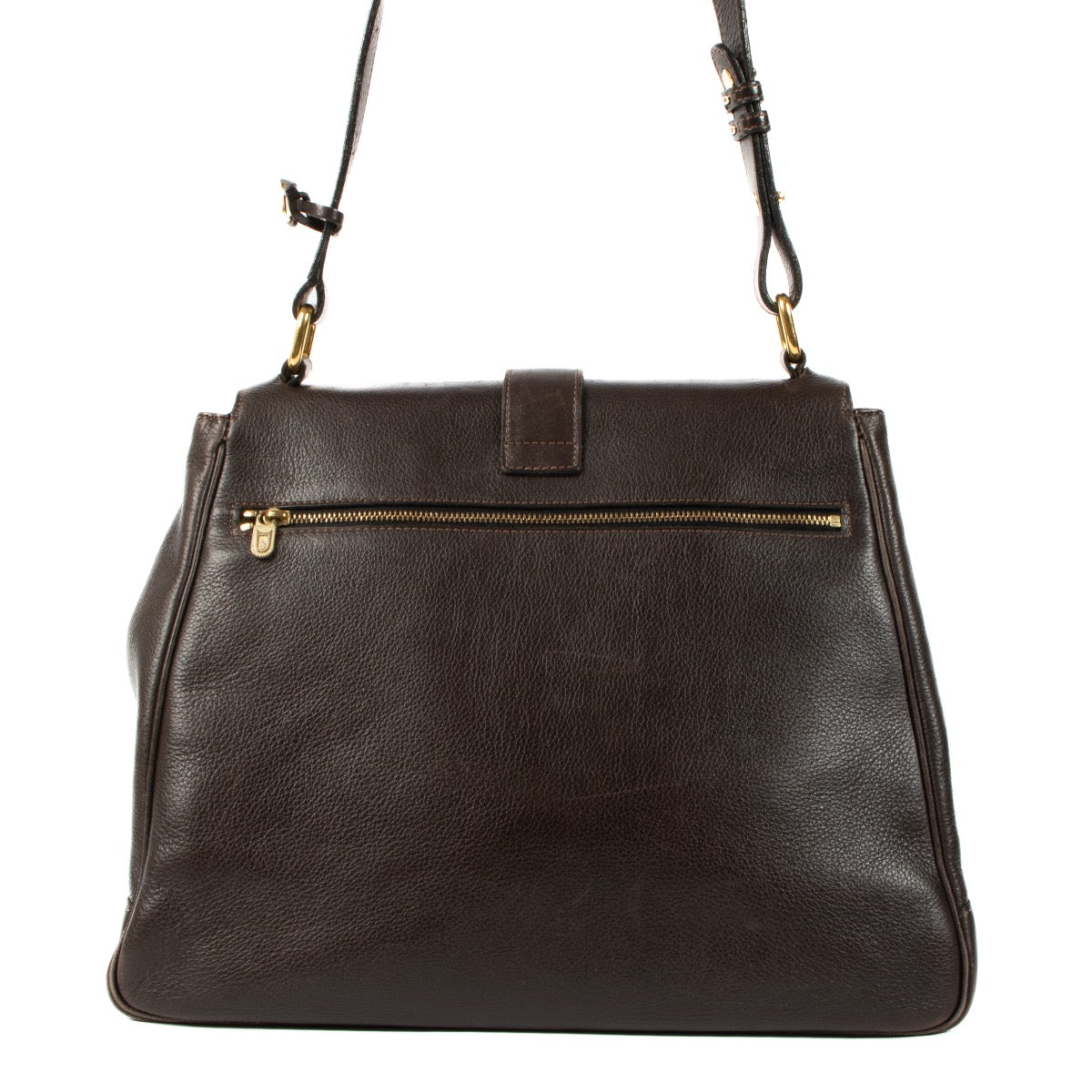 Shop 100% authentic second-hand Delvaux Vintage Brown Leather Shoulder Bag on Labellov.com