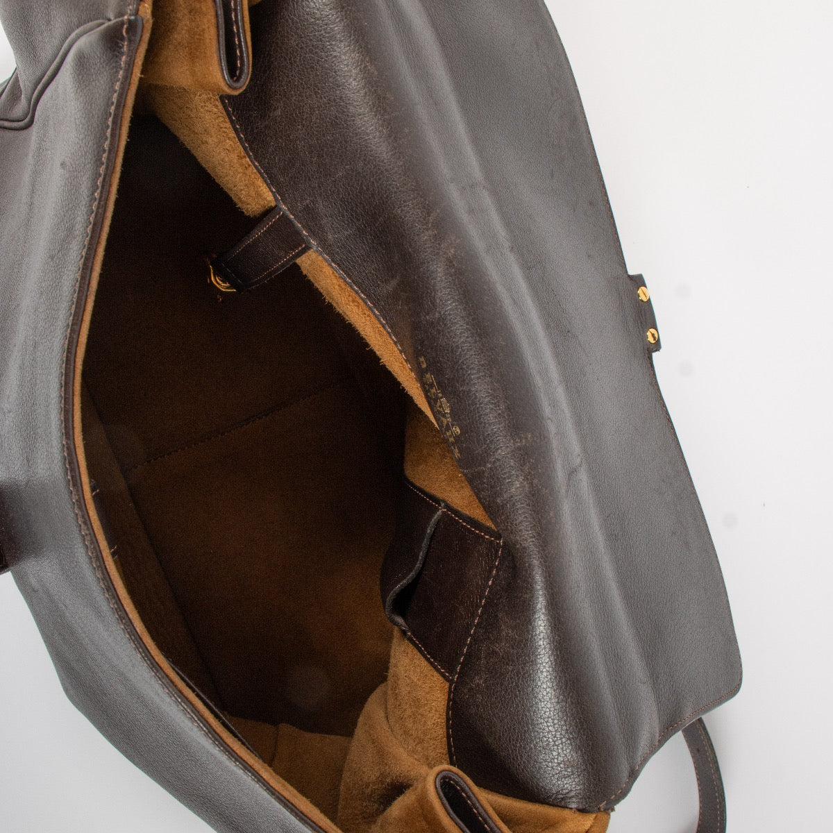 Shop 100% authentic second-hand Delvaux Vintage Brown Leather Shoulder Bag on Labellov.com