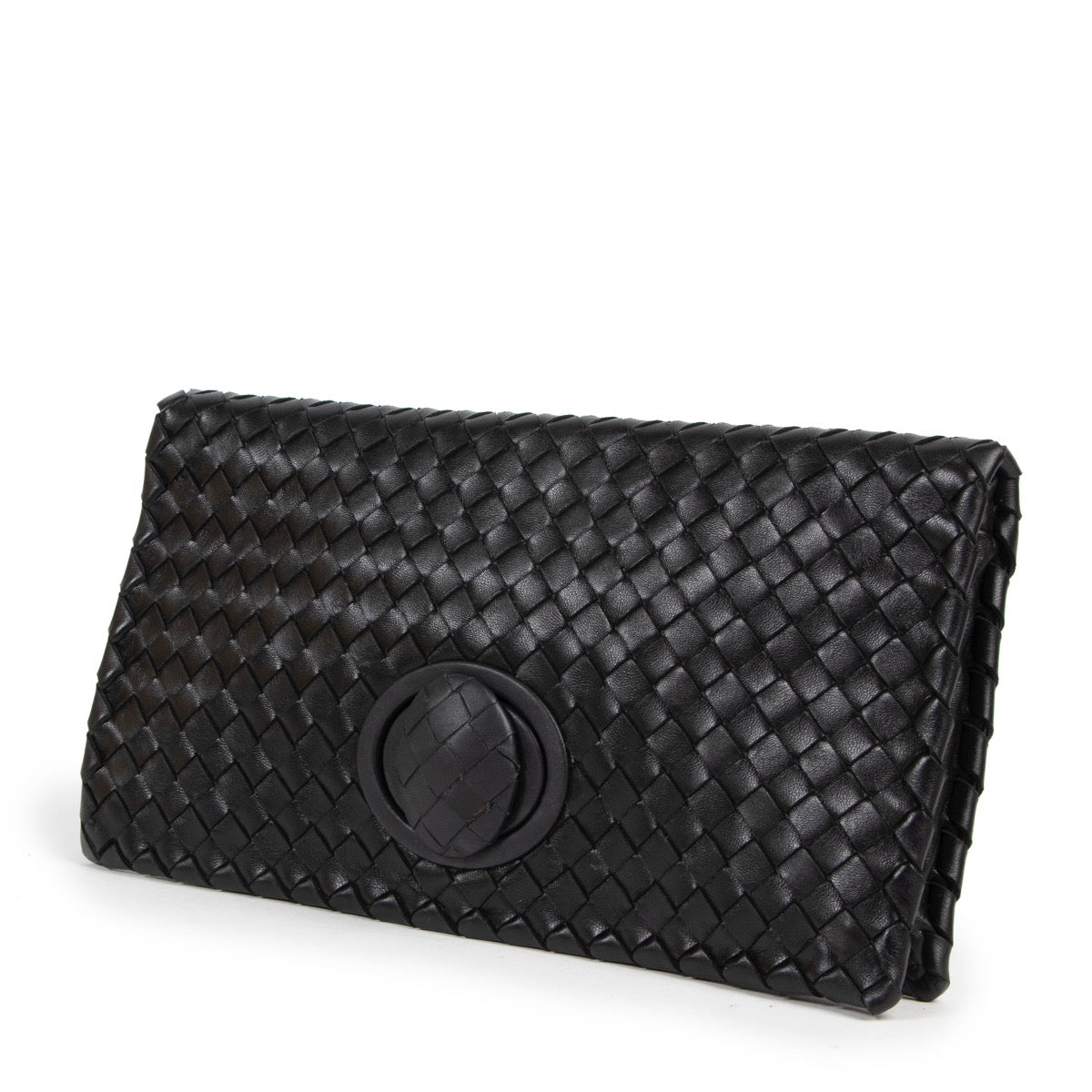 seconde main Bottega Veneta Blue cluthc twist lock