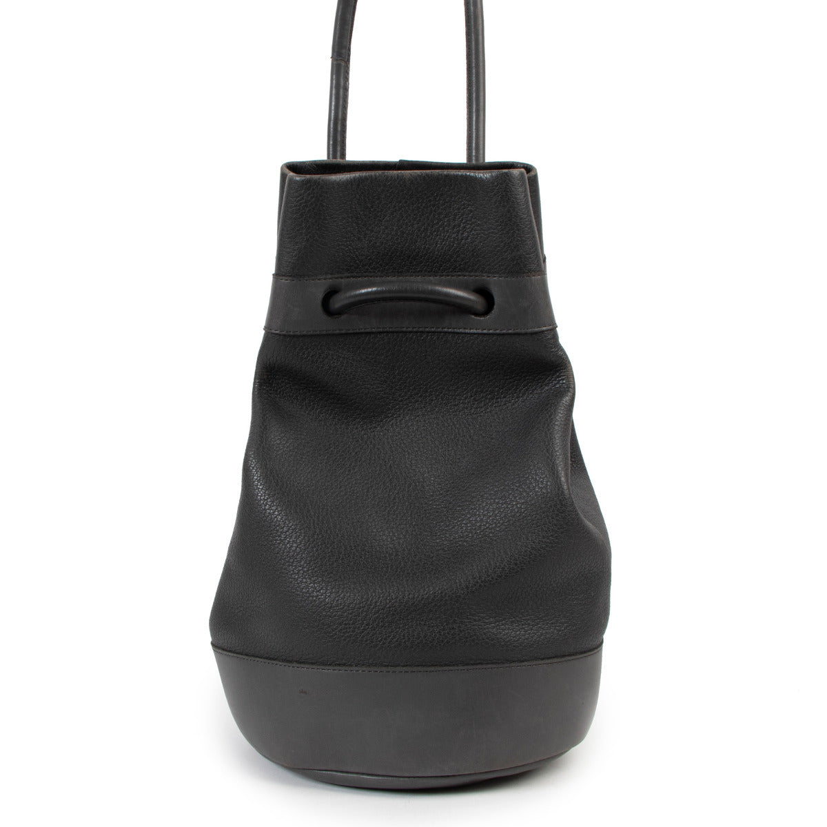 Deux de Delvaux Teal Bucket Bag for the best price at Labellov secondhand lxuruy in Antwerp.