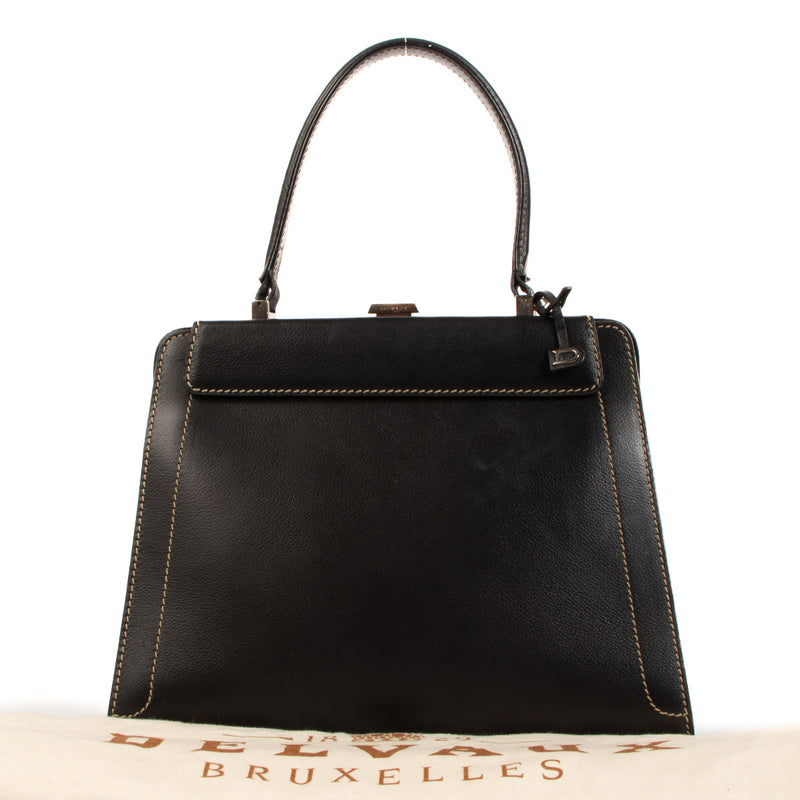 Delvaux Illusion Black Jumping Top Handle Bag