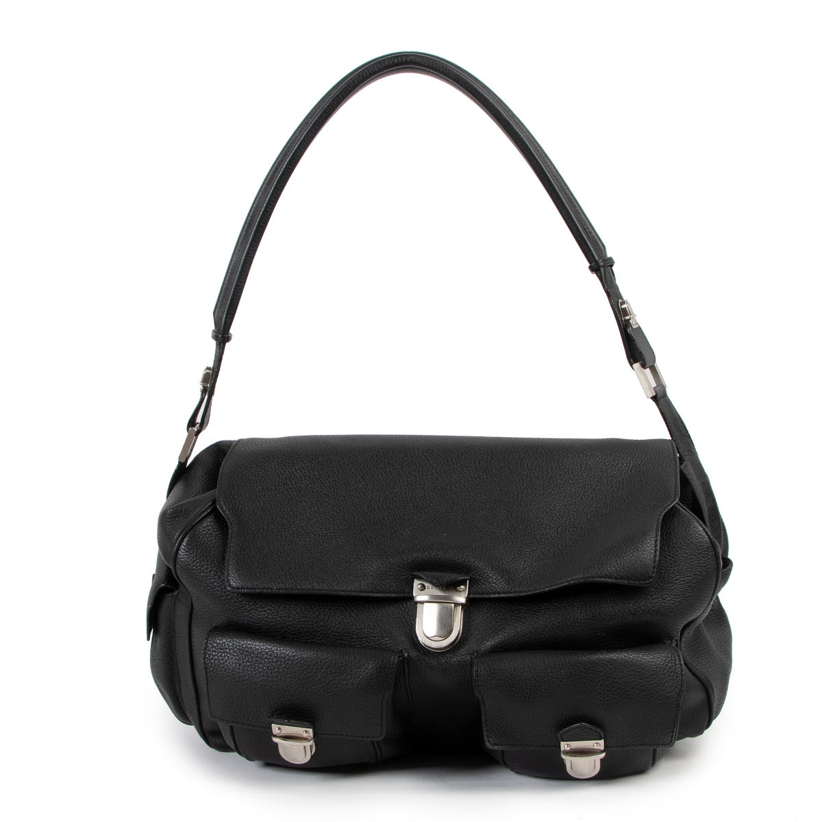 Delvaux Black Coquin Poches Shoulder Bag