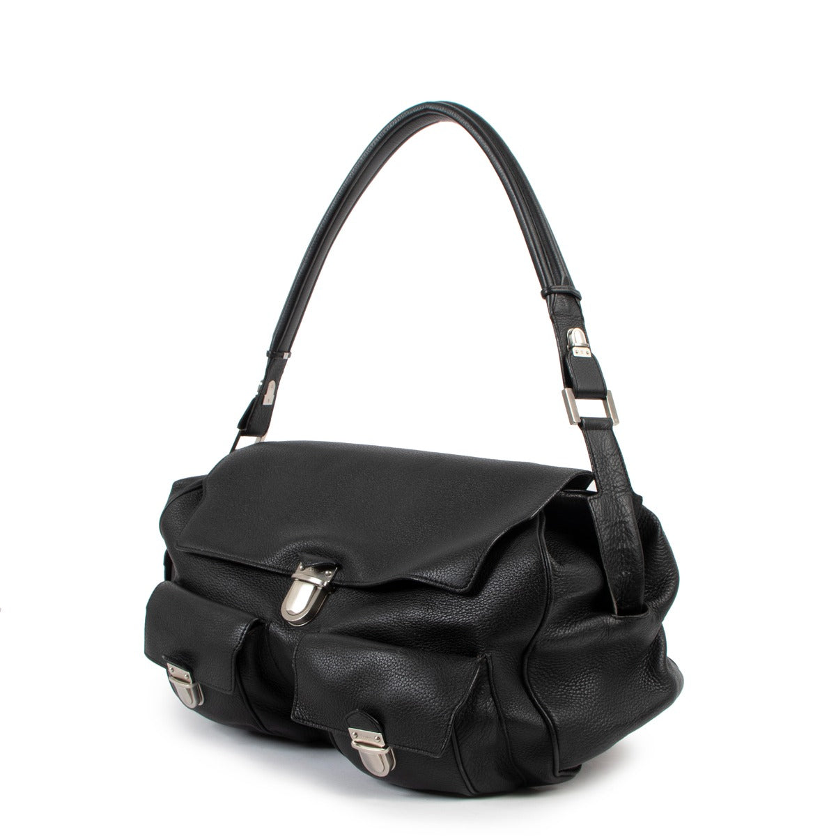 Delvaux Black Coquin Poches Shoulder Bag