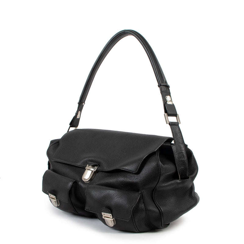 Delvaux Black Coquin Poches Shoulder Bag