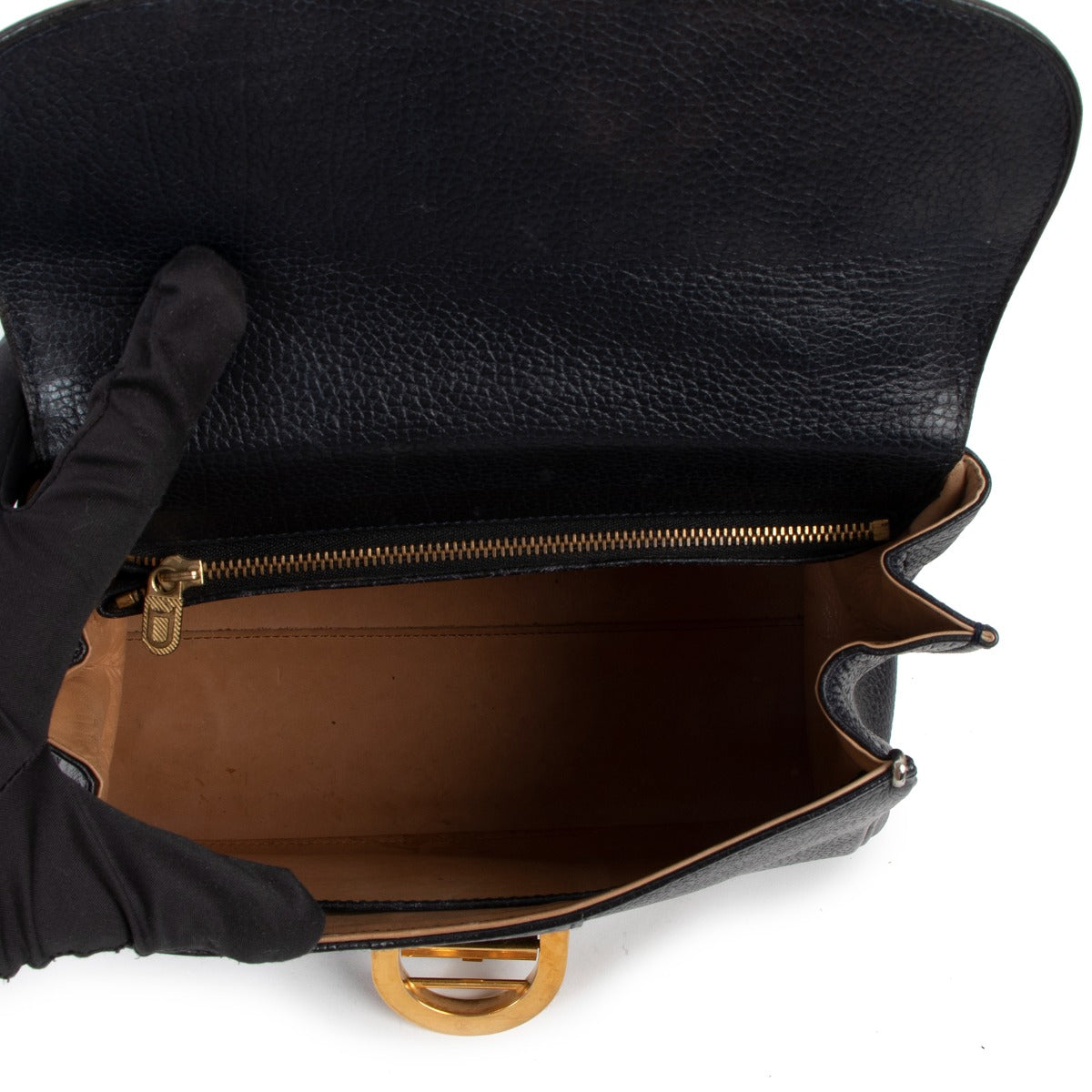 Shop now for your pre-loved, 100% authentic Delvaux Navy Blue Grained Leather PM Brillant Top Handle Bag, at Labellon in Antwerp