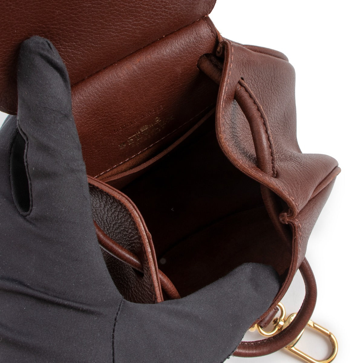 Shop now for your pre-loved, 100% authentic Delvaux Brown Grained Leather Mini Cerceau Crossbody, at Labellov in Antwerp.