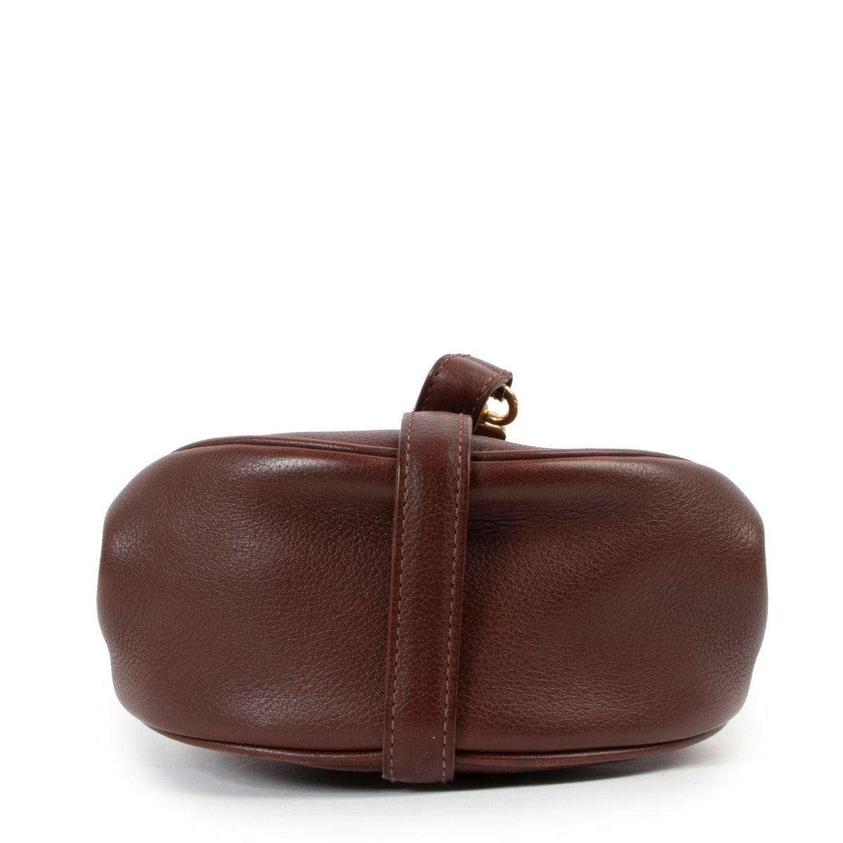 Shop now for your pre-loved, 100% authentic Delvaux Brown Grained Leather Mini Cerceau Crossbody, at Labellov in Antwerp.