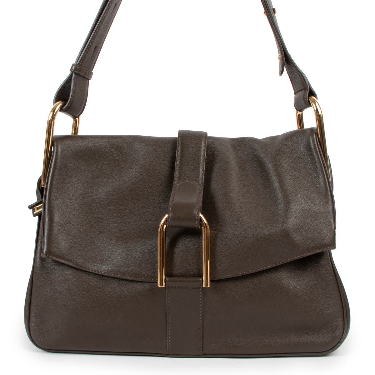 Delvaux Givry Polo Ardoise Shoulder Bag
