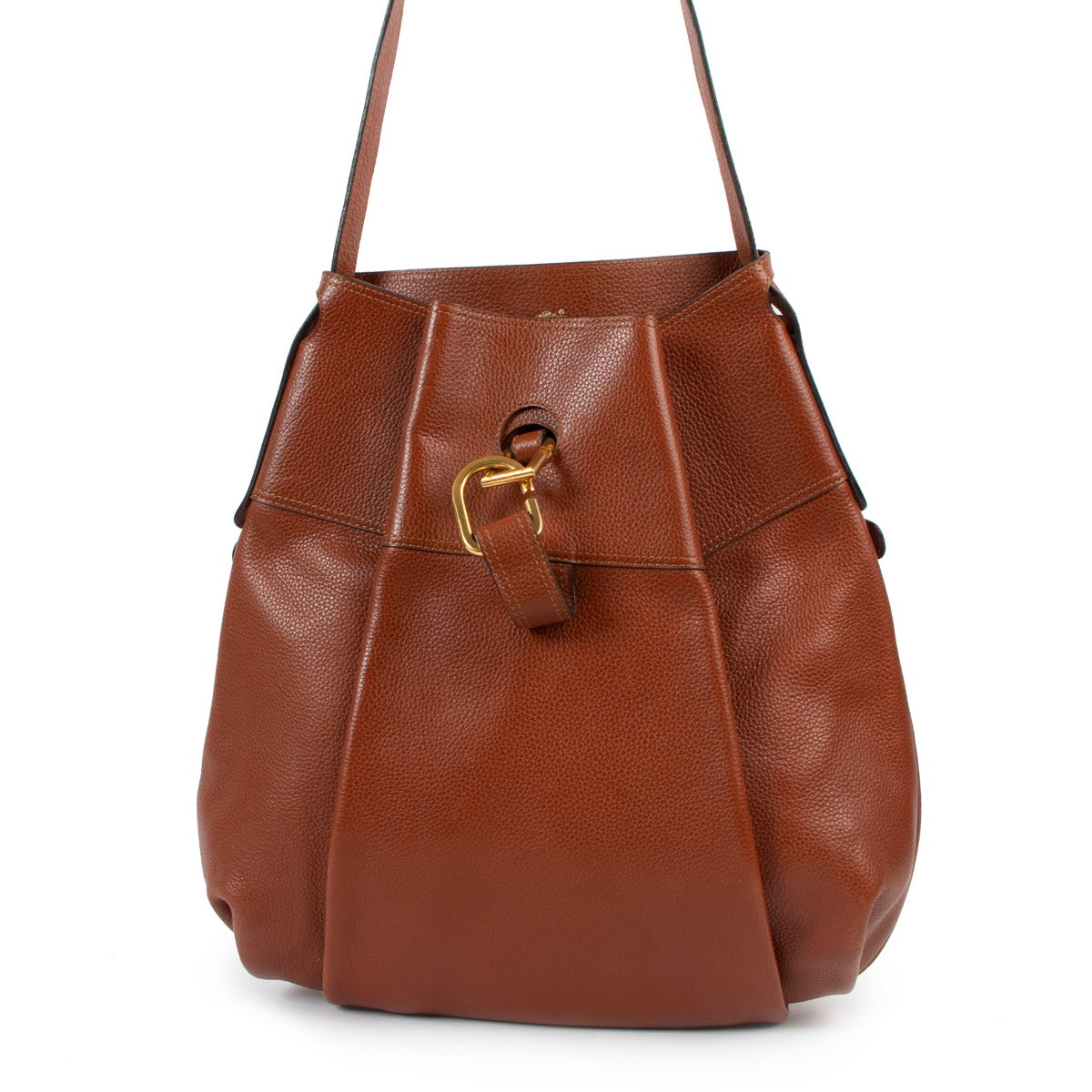 Delvaux Cognac Faust Shoulder Bag