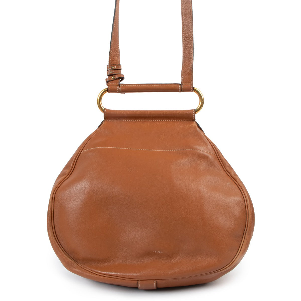 Shop now for your pre-loved, 100% authentic Delveaux Fauve Leather Cerceau Crossbody, at Labellov in Antwerp