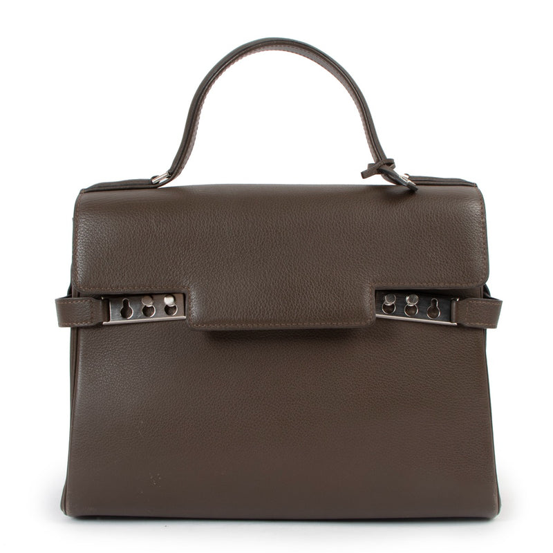 Buy Second Hand Delvaux Tempête MM Ardoise Sellier Handbag At Labellov