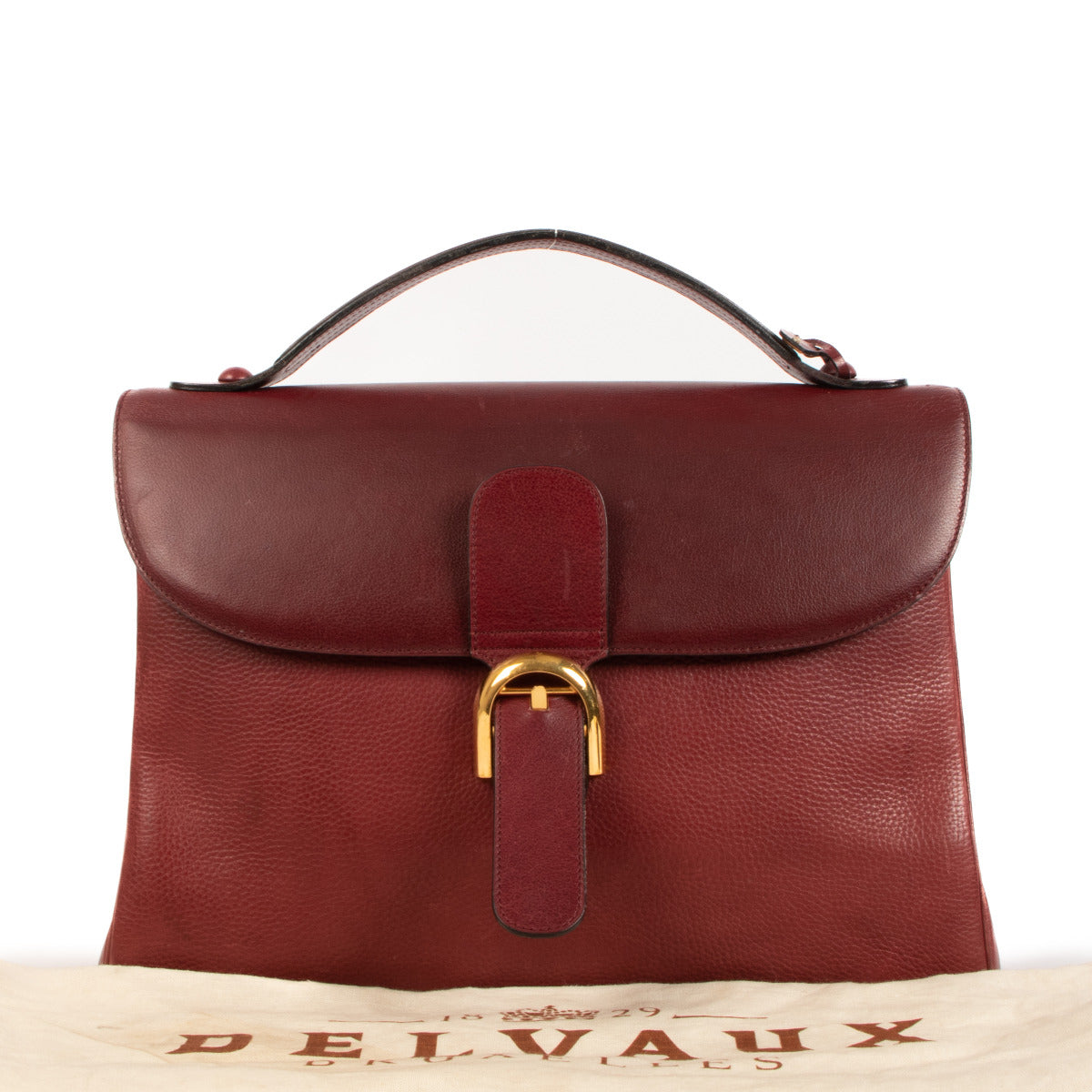 Delvaux Burgundy Brillant Briefcase