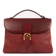 Delvaux Burgundy Brillant Briefcase for the best price at Labellov secondhand luxury in Antwerp