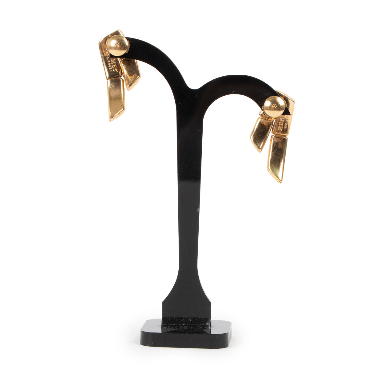Hermès 18K Yellow Gold Wing Earrings
