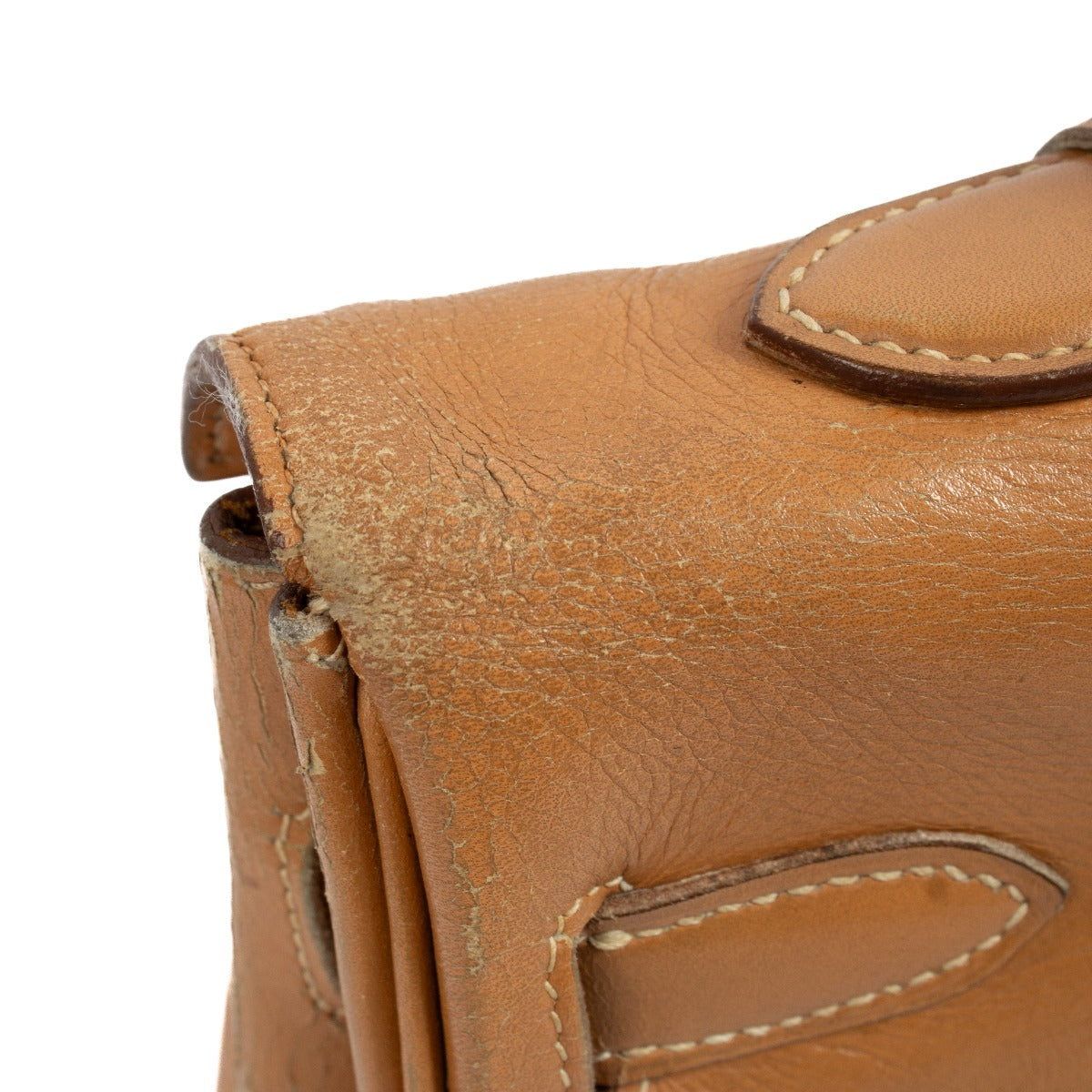 Hermès Vintage Kelly 35 Toile H/Natuurlijk Leer GHW