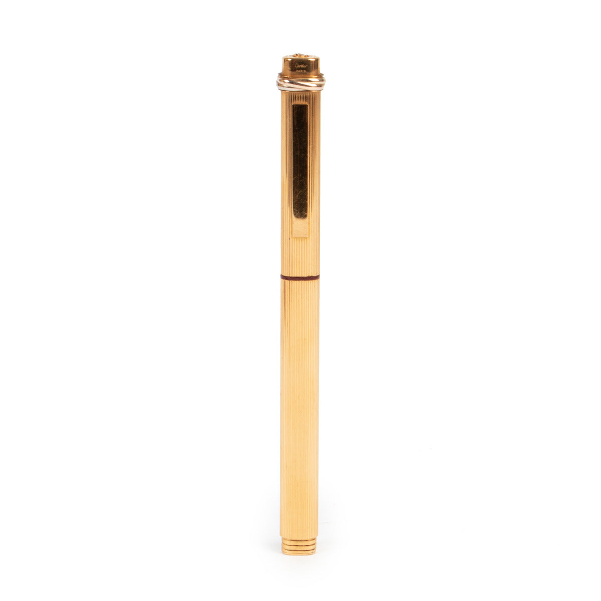 Cartier Gold Plated Trinity Ballpoint Pen for sale at Labellov