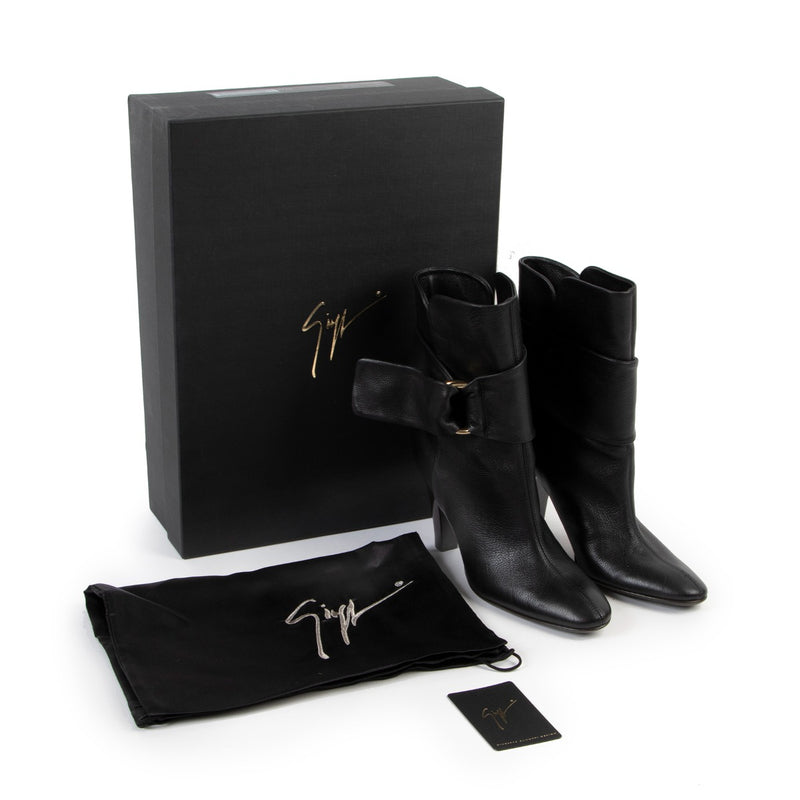 Giuseppe Zanotti Ava 90 Buckle Brown Boots - Size 37.5