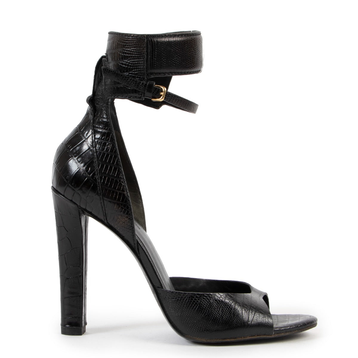 shop authentic second hand luxury high end designer Alexander Wang Aminata Embossed Leather Sandals at Labellov