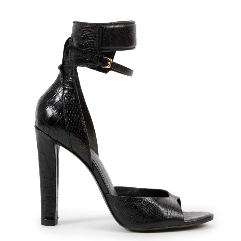 shop authentic second hand luxury high end designer Alexander Wang Aminata Embossed Leather Sandals at Labellov