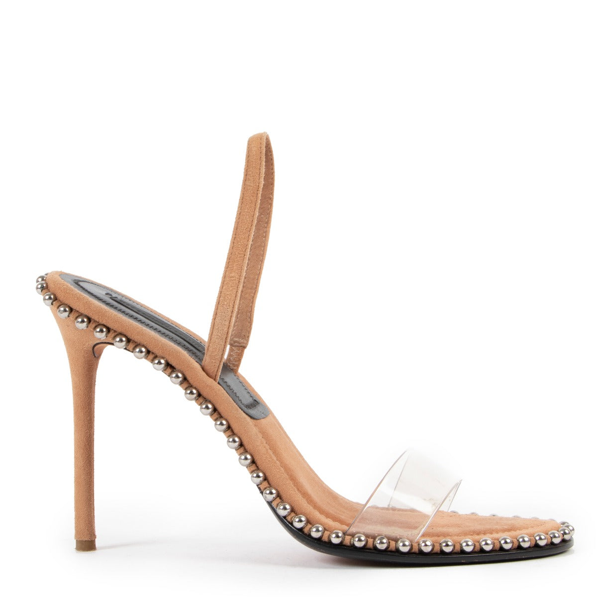 shop authentic second hand high end designer Alexander Wang Nude Nova PVC Slingback Sandals at Labellov