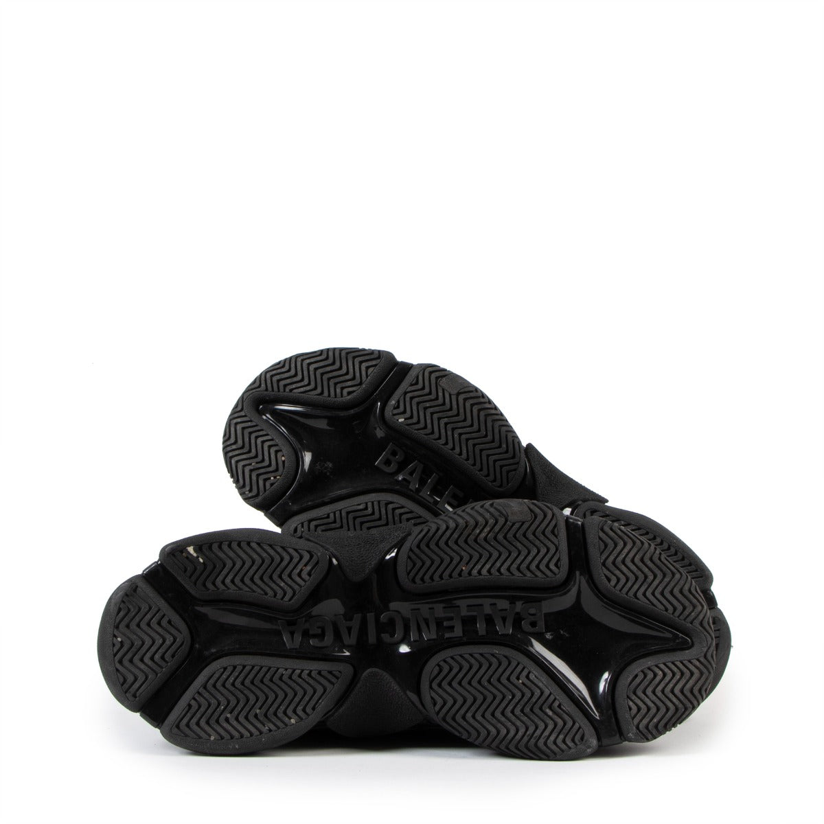 Balenciaga Black Faux Fur Triple-S Sneakers