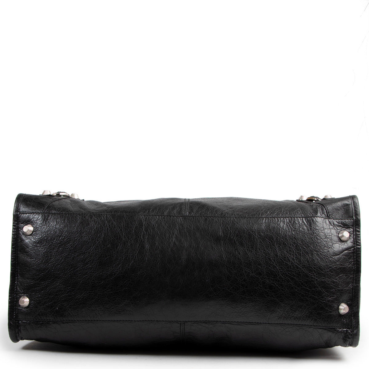 Balenciaga Black Leather Giant City Weekender