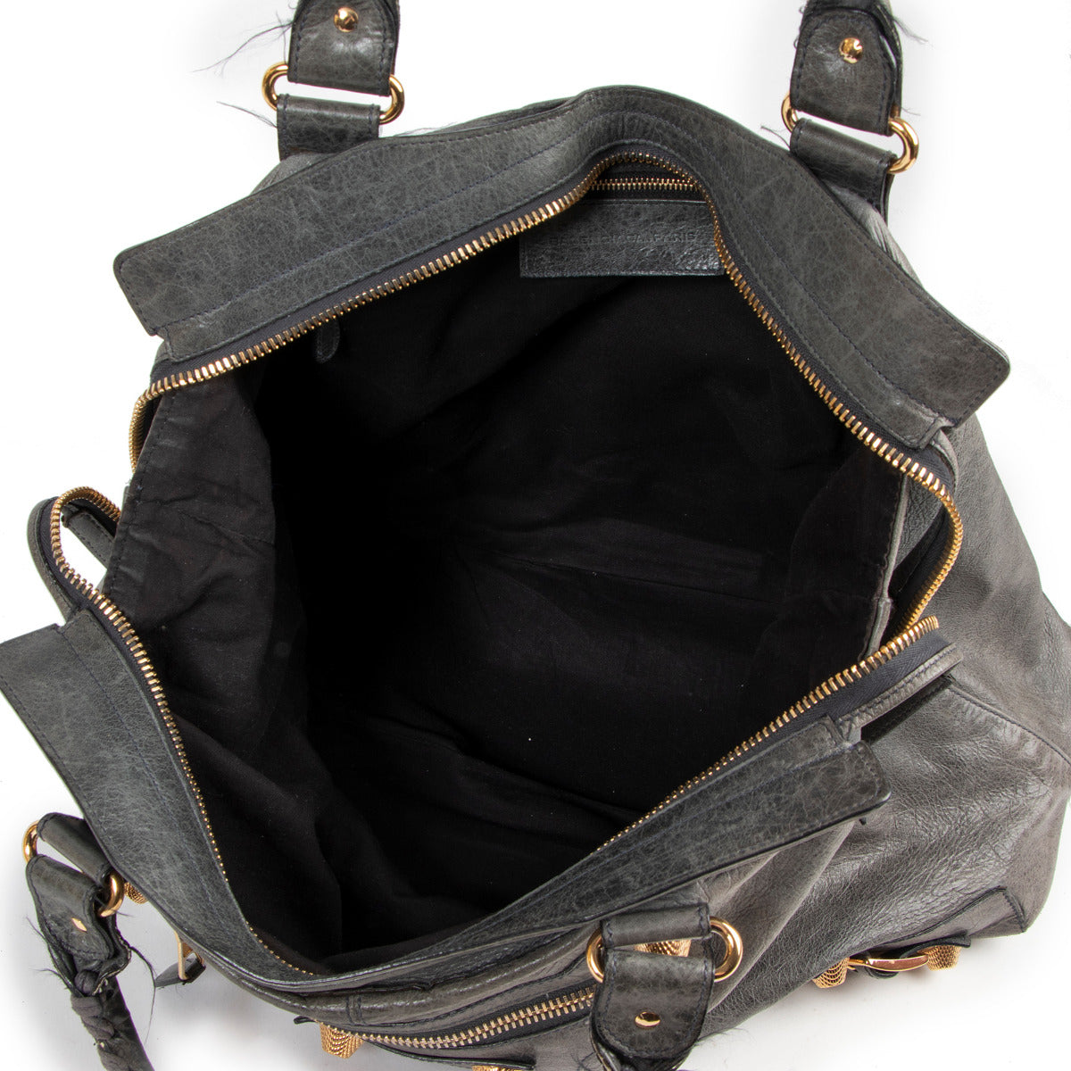 Balenciaga Grey Leather Giant Vélo Bag