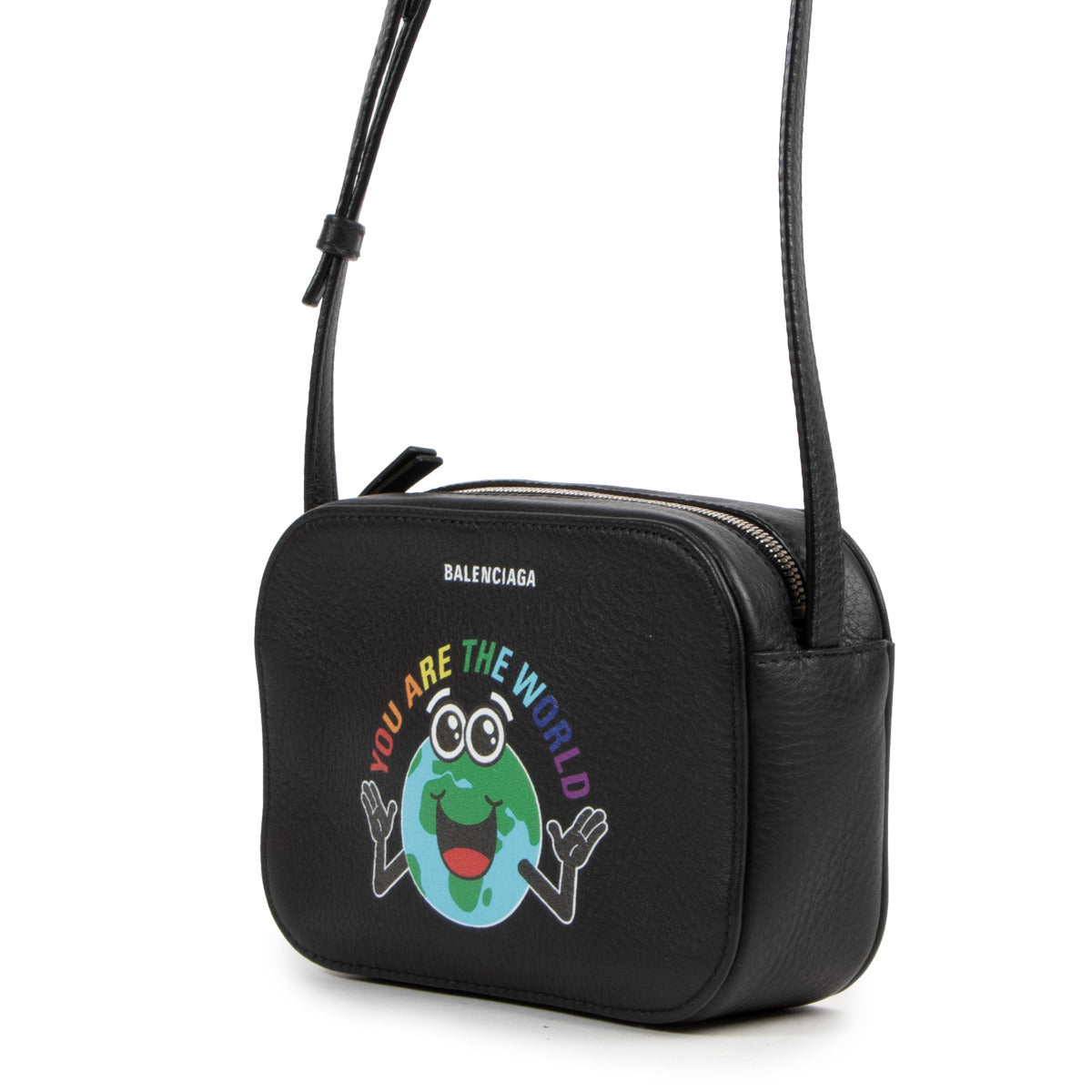 Sac bandoulière Balenciaga noir You Are The World Everyday XS