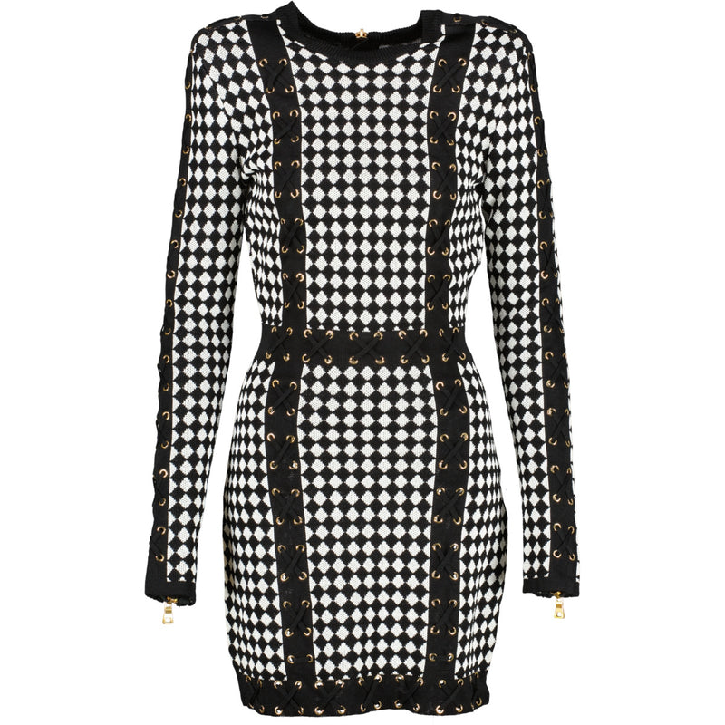 Balmain Black and White Dress - size 36