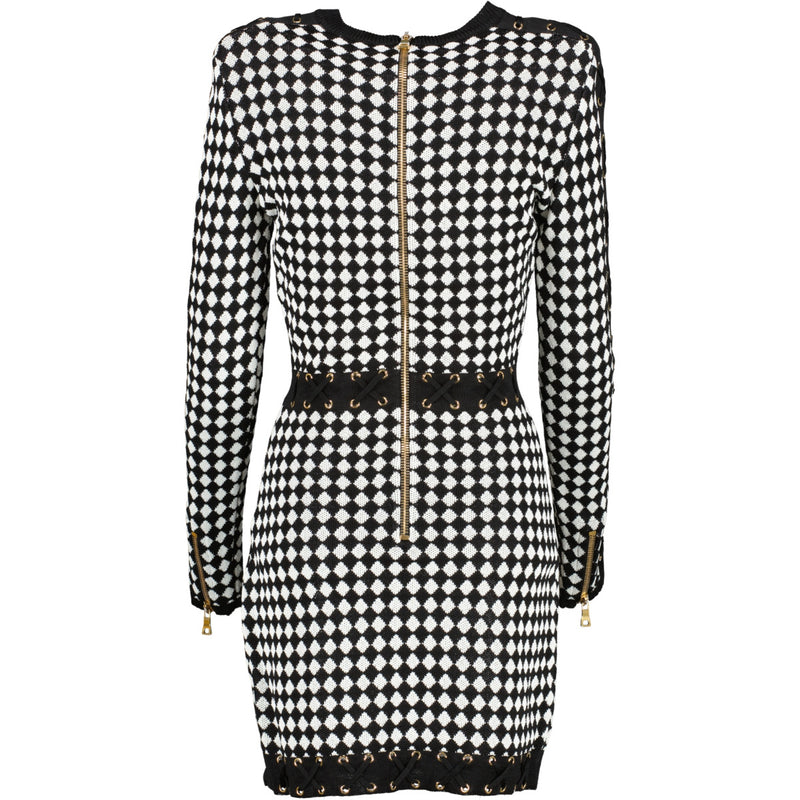 Balmain Black and White Dress - size 36