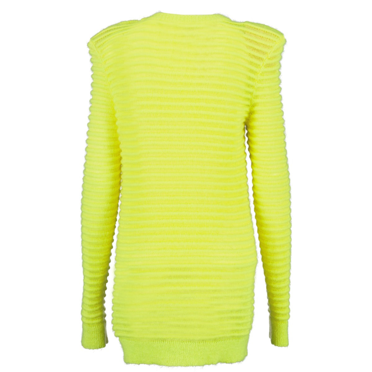 shop authentic second hand luxury designer Balmain Neon Yellow Knit Sweater With Buttons at Labellov