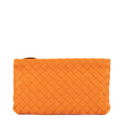 Bottega Veneta Orange Intrecciato Small Pouch