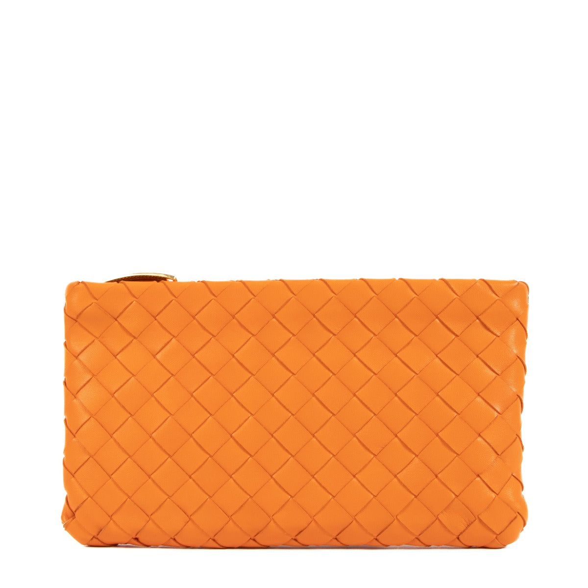 Bottega Veneta Orange Intrecciato Small Pouch