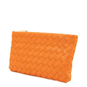 Bottega Veneta Orange Intrecciato Small Pouch