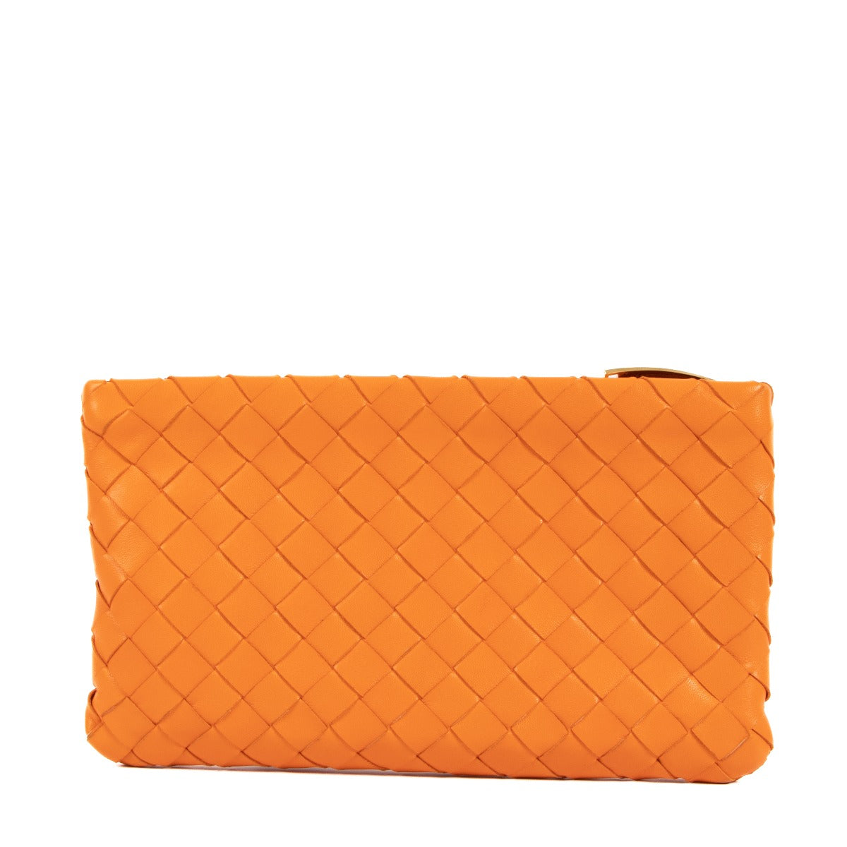 Bottega Veneta Orange Intrecciato Small Pouch