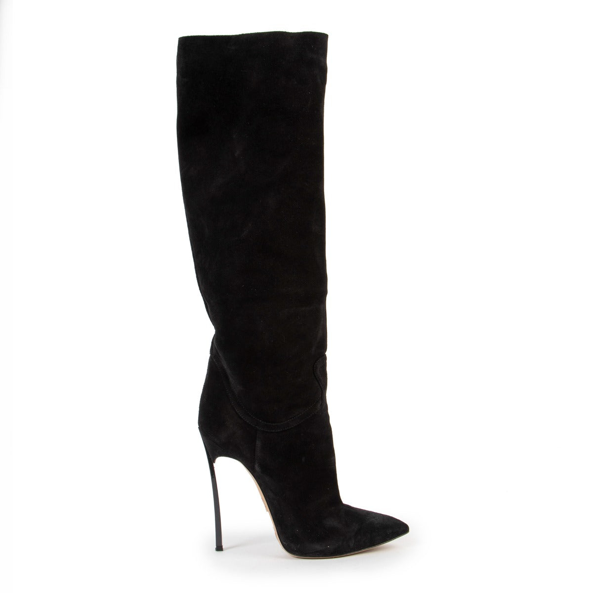 Casadei black suede boots