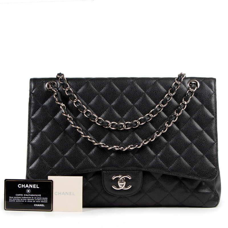 Chanel Black Classic Flap Bag Maxi